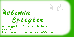 melinda cziegler business card